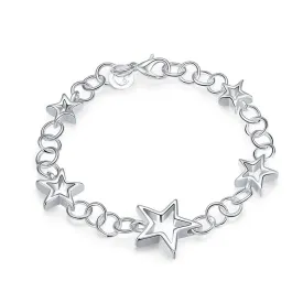 Star Bracelet Sterling Silver Plated