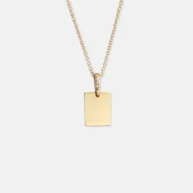 The Petite Rectangle Tag Necklace