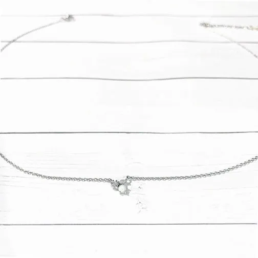 Tiny Opal & Crystal Trio Necklace (ROSE GOLD, GOLD OR SILVER)