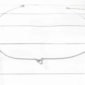 Tiny Opal & Crystal Trio Necklace (ROSE GOLD, GOLD OR SILVER)