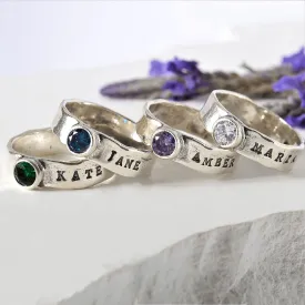 Unique sterling silver rings. Custom Personalized name rings. Bluenoemi jewelry